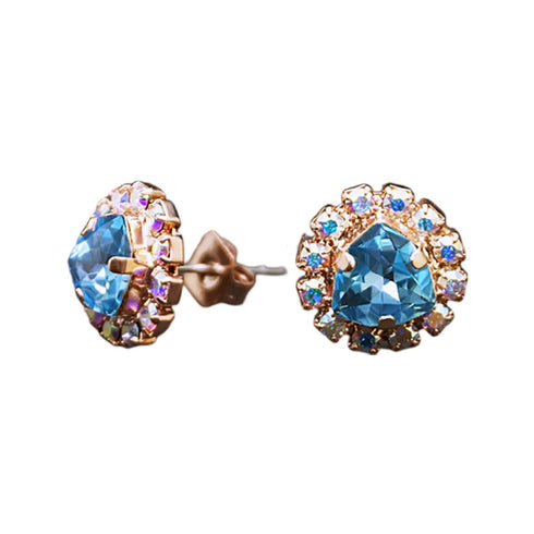 Earrings "Bermuda Triangle IV (Aquamarine Blue)" with Swarovski™ crystals